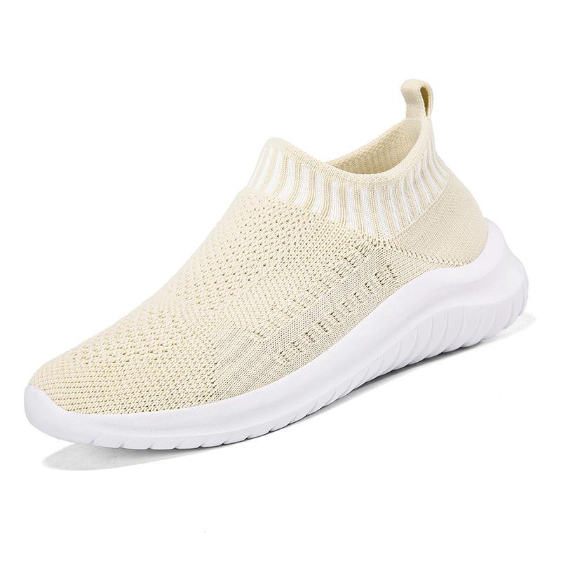 Sneakers buty damskie do chodzenia na co dzień buty dla par oddychające buty do biegania z dzianiny fly-knit zaopatrzenie duży rozmiar nowe skarpetki dziękuję