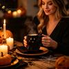 Ergonomic Handle Water Mug Halloween Ghost Ceramic Cup, Cute 3D Smiling Face Novelty Birthday Present Coffee Mug, Decorative Drinkware for Hot