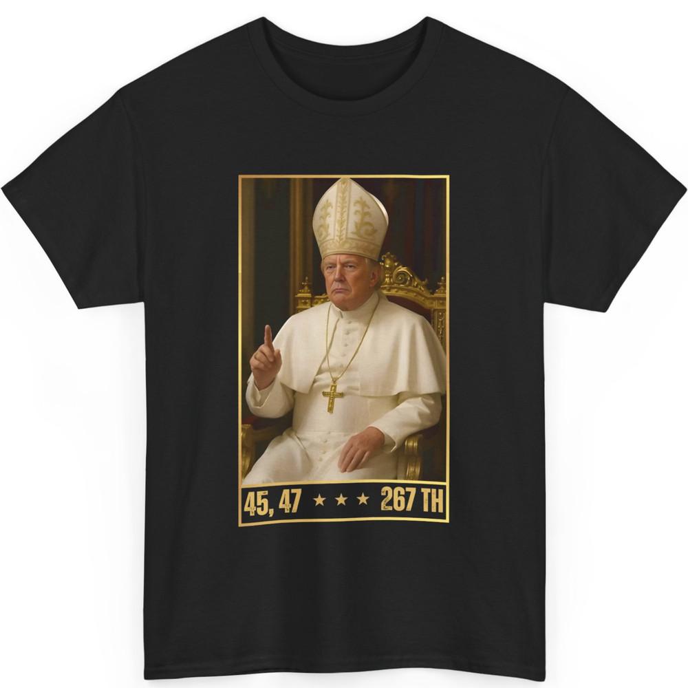 Pope Trump Funny President Trump As Vatican Church Pope Christian T-Shirt Unisex T-Shirt XXXXL