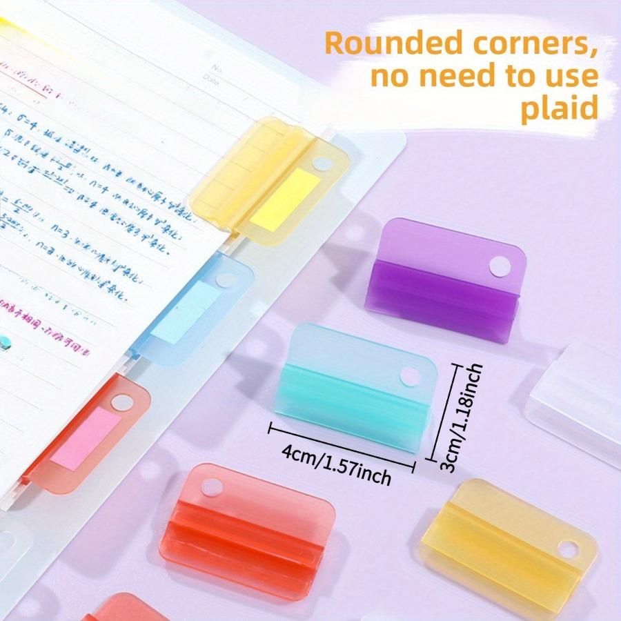 18pcs Colored Plastic File Index Clips, Multi-Functional Bookmark & Page Marker with Color-Coded Tabs, Reusable Binding/Sealing for Books, Journals