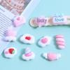 Pink Mini Clouds Glossy Resin Accessories - DIY Cream Glue for Phone Cases, Water Cups, Nail Art, and Earrings