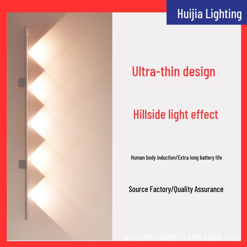 Hill Induction Cat's Eye Night Light - Ultra-Thin Intelligent LED Strip for Wardrobes