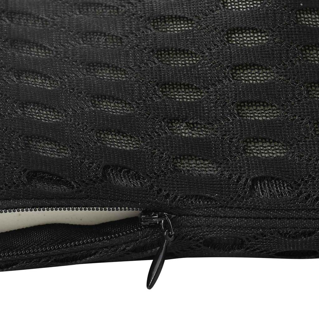 Back Cushion Black Memory Foam 46 x 24 x 11 cm