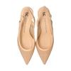 Fabio Rusconi Damen Beige Tüll Netz Überlappende Riemchen Pumps, Größe 23.5cm