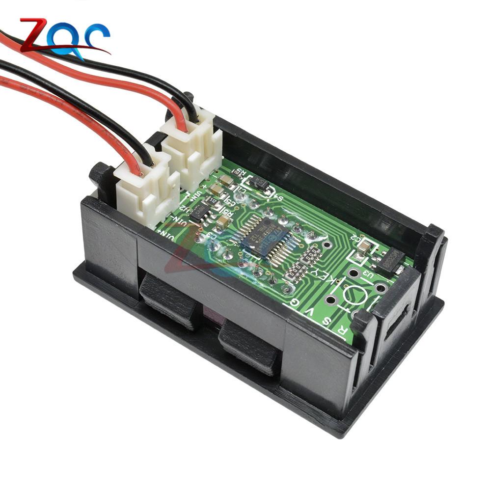 LED 5 bits Digit DC 0-33V 12V 24V Digital Volt Voltmeter Voltage Meter Tester Car Panel Instruments Red/Blue/Yellow/Green