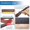 1pc 1/2m Carpet to Tile Floor Transition Strip Wear-resistant Self Adhesive Threshold Ramp PVC Cuttable Edging Trim Household
