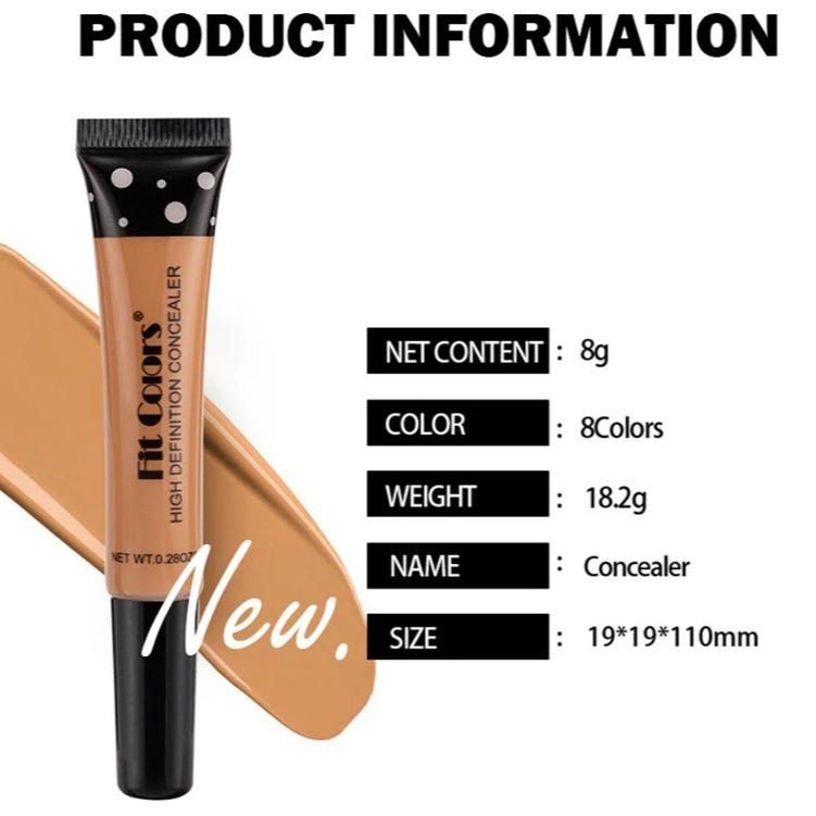 Full Cover Liquid Concealer 8 Color BB Cream Foundation Air Permeable Natural Brightening Makeup Eye Dark Circles Cream Cosmetic