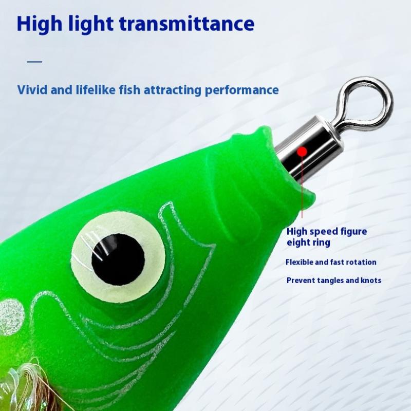 1/5Pcs Glowing Squid Hooks Horizontal Shrimp Lures Baits For Cuttlefish Squid Jigs Hard Baits For Octopus Fishing
