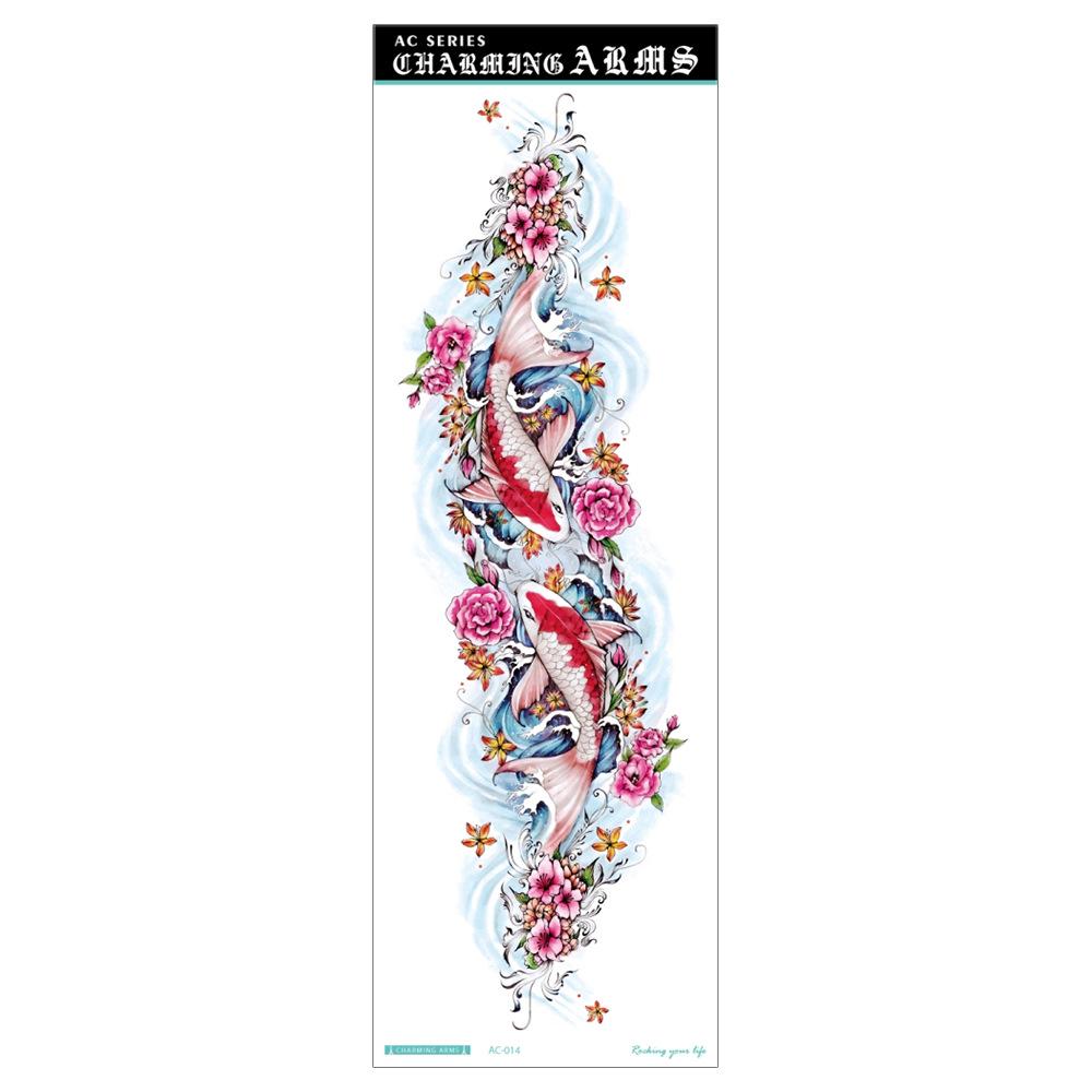 Waterproof Full Arm Tattoo Sticker - Trendy Floral Design