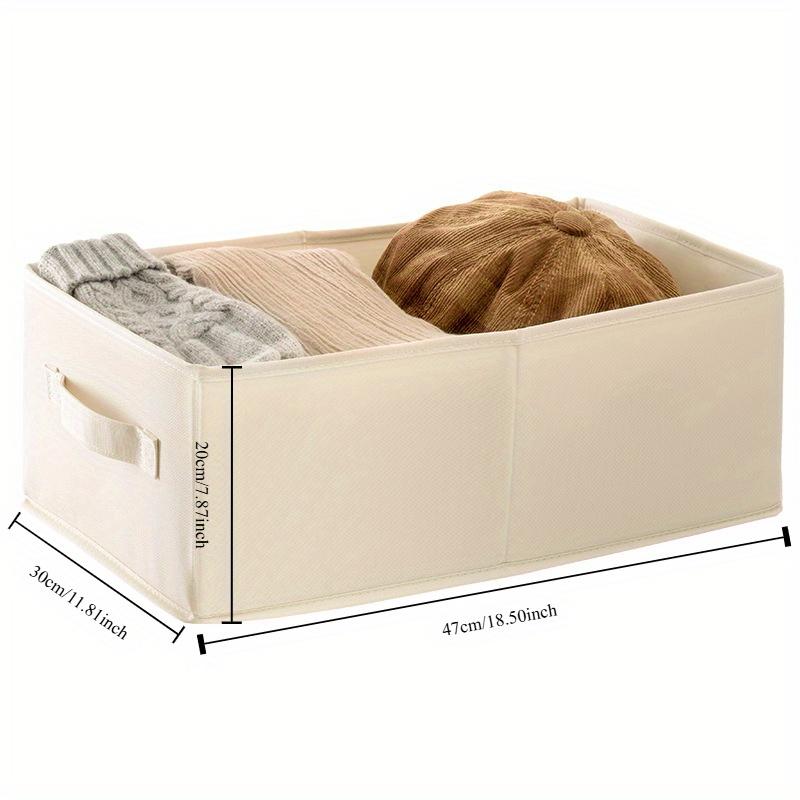 

Storage Boxes, Foldable Fabric Bin with Dual Handles for Wardrobe, Breathable Clothes Organizer for Shirts Pants, Collapsible