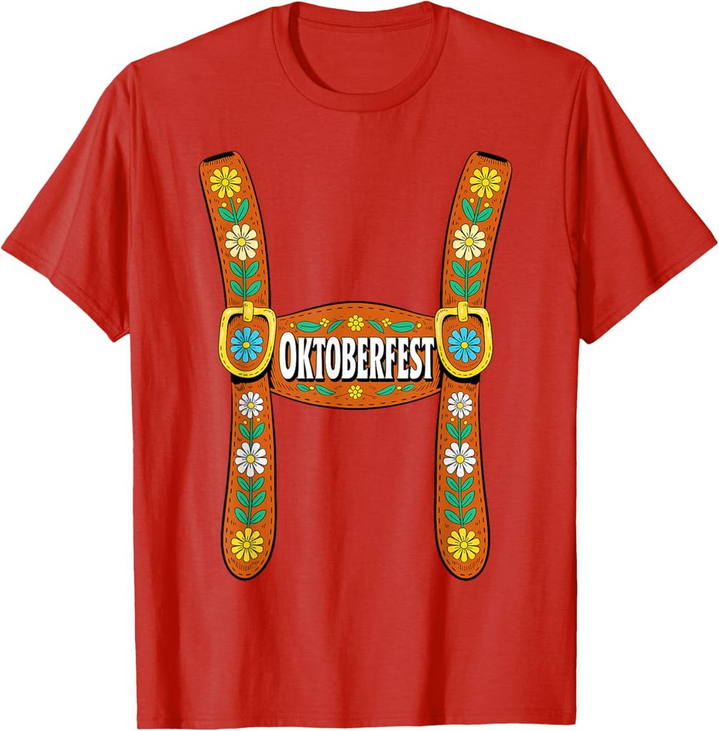 Happy Oktoberfest Lederhosen Bavarian Costume Beer Festival Man TShirt Casual Cotton Graphic T Shirts Streetwear Tops Tee
