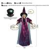 Lila Geräuschaktivierter leuchtender schreiender Hexenanhänger für Halloween-Spukhaus-Dekoration