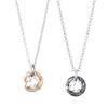 Kiss DI-SN728CZ-729CZ Disney Collection Mickey Silver Pair Necklace 40cm 50cm