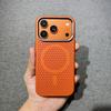 Apple 17 Heat Dissipation Magnetic Case for iPhone Pro Max: Ultra-thin, Honeycomb Design, Large Hole, Hard Shell for iPhone 13/14/15/16 Pro.