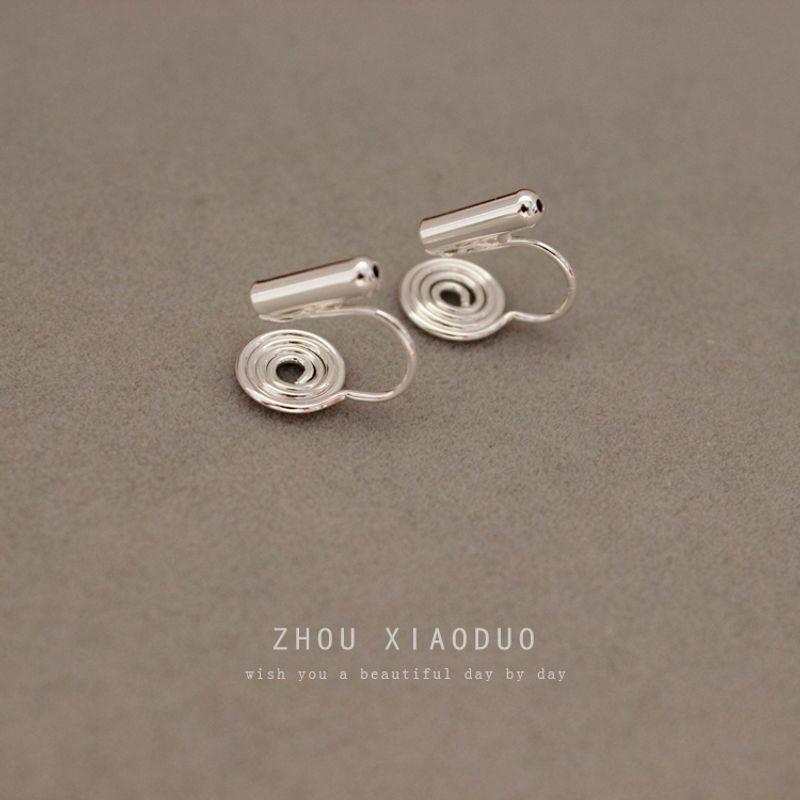 

Hot Converter 14K Gold Plated 925 Silver Empty Holder Stud Earrings One pair of standpipe Silver (send cushion)