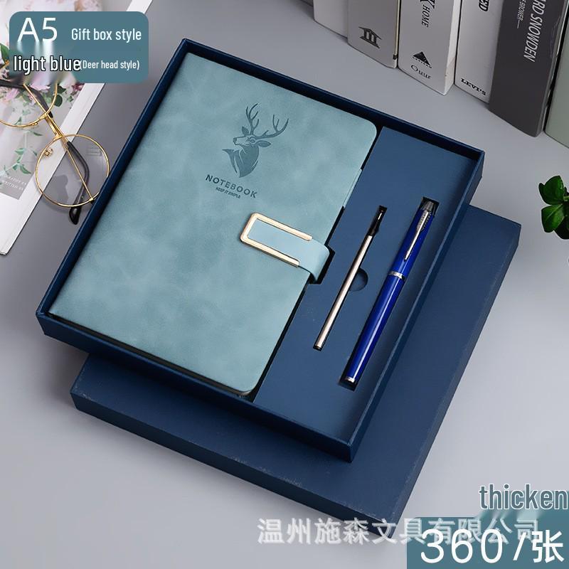 A5 Business Schnallen Notizbuch Set: Benutzerdefinierter Verdickter Notizblock mit Geschenkbox für Büromeetings