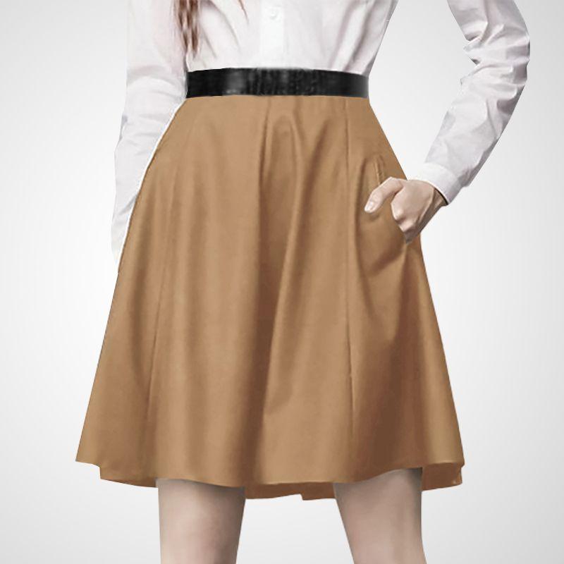 

Small Black Fashion Waist-Tight Temperament Skirt Khaki S