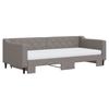 VidaXL Daybed with Trundle and Mattress Taupe 90x200 Cm Fabric 3197447