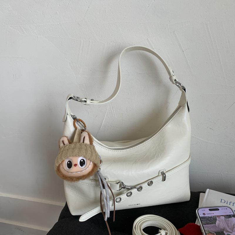 Women's bag 2025 autumn and winter new retro shoulder messenger bag belt decoration simple commuter underarm bag wholesale