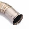 Exhaust Pipe for DUKE690 Motorcycle: Titanium Alloy Mid-Section with Bend Pipe Connector.