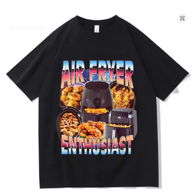 

Air Fryer Enthusiast Funny Cooking Meme TShirt Unisex Women Fashion Vintage Short Sleeve Tshirts Cotton Casual T Shirt Streetwear S