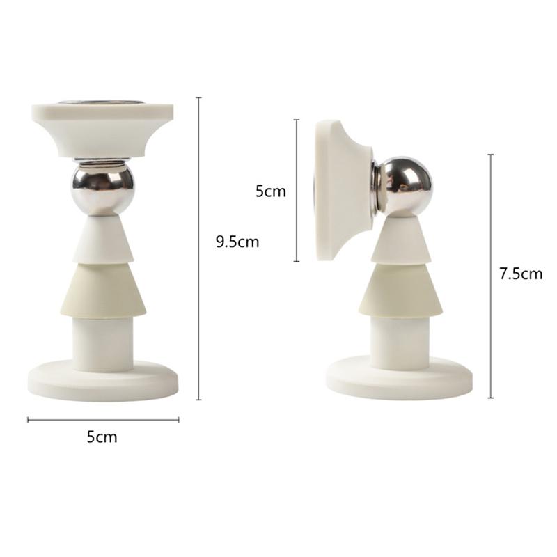 Batente de porta anticolisão sem perfuração, forte resistor magnético para sucção do solo