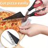 2-In-1 Pizza Cutter Food-Grade Stainless Steel Material And Soft Grip Handle Multi-Functional Kitchen Divider