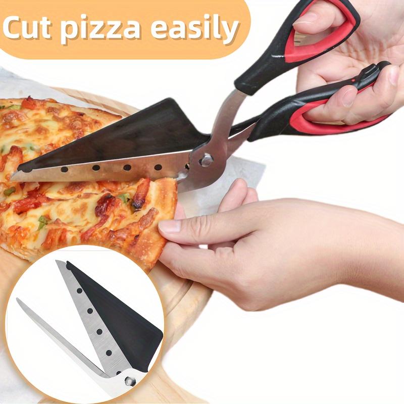 2-In-1 Pizza Cutter Food-Grade Stainless Steel Material And Soft Grip Handle Multi-Functional Kitchen Divider