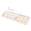 106 Keys Silicone Keyboard Foldable Silent Keyboard Portable USB Wired Keyboard  Computer Game