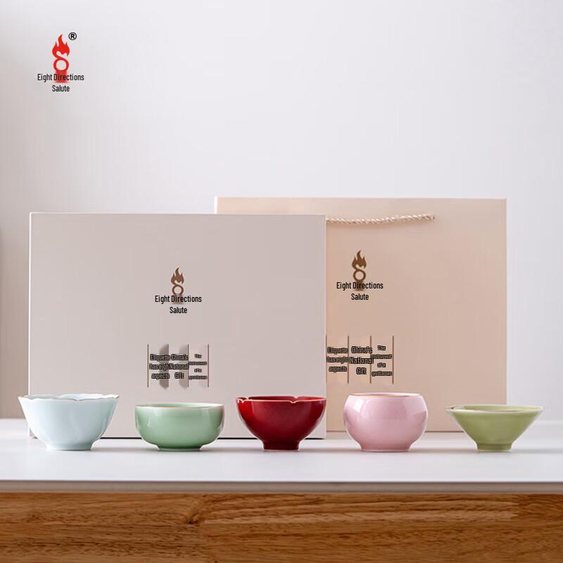

Bafangli Jufu Hand-Painted Celadon Master Tea Set