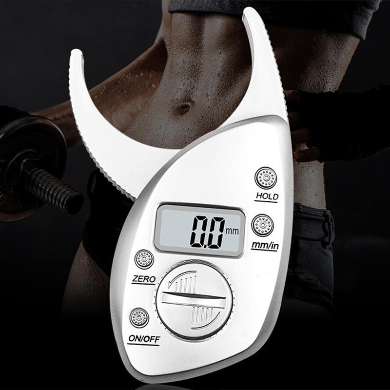 Skin Fat Caliper Portable Lightweight Comfortable Grip Accurate Measurement Digital Fat Caliper
