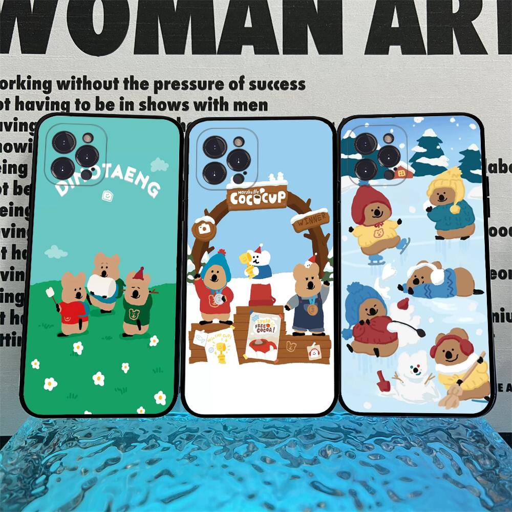 Cute Bear Quokkas For Iphone 17 16 15 14 11 12 13 Pro Max Plus Case Cute Art Phone Cover