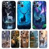 Telefono dėklas iPhone 17 dėklams iPhone Air 16 15 12 13 14 Pro Max 7 8 Plus 16Pro iPhone11 Skaidrus minkštas dėklas Medžioklė su elniais