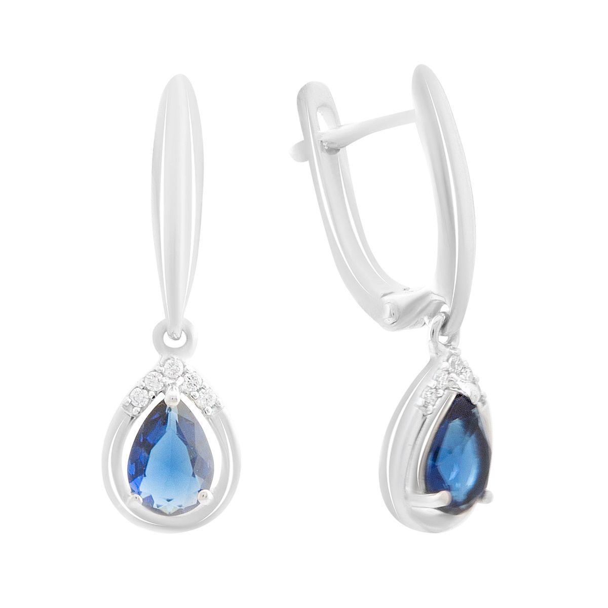 

Серебряные серьги с сапфиром nano 1.127ct (2188964)