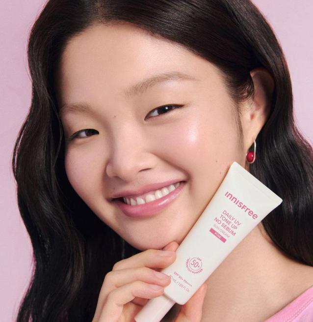 Innisfree Daily UV Tone-Up Sunscreen Pink SPF50+ PA++++ 50ml – Brightening Tone-Up Sun Cream