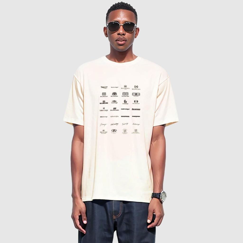 Balenciaga Archives Logos T-Shirt Oversized 'White' Unisex 712398TNVQ79784