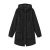 Women's Fashionable Casual Solid Color Long Sleeved Pocket Jacket Hooded Coat Windbreaker