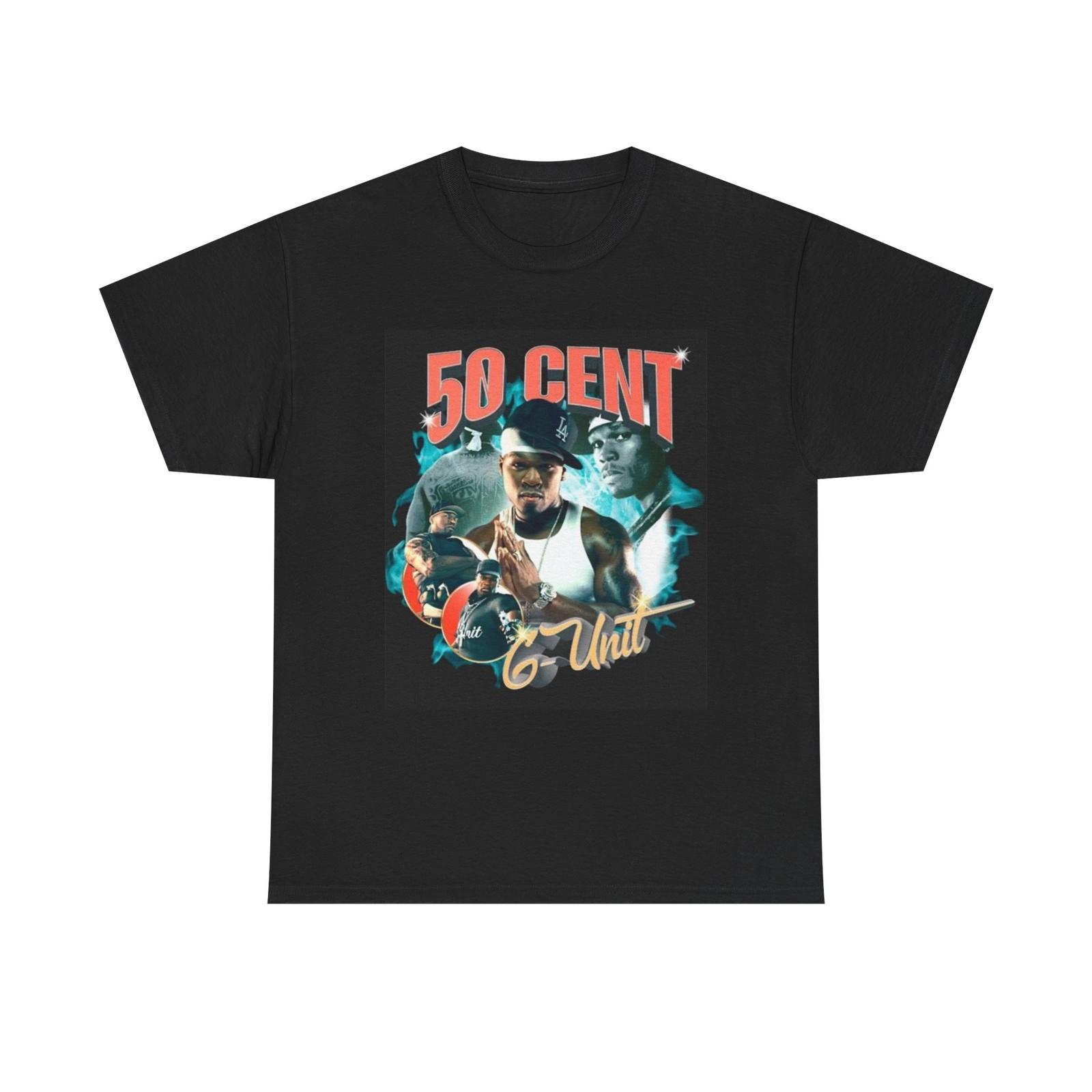 50 Cent Graphic T Shirt Vintage G Unit New York Retro Unisex Heavy Cotton Tee XL