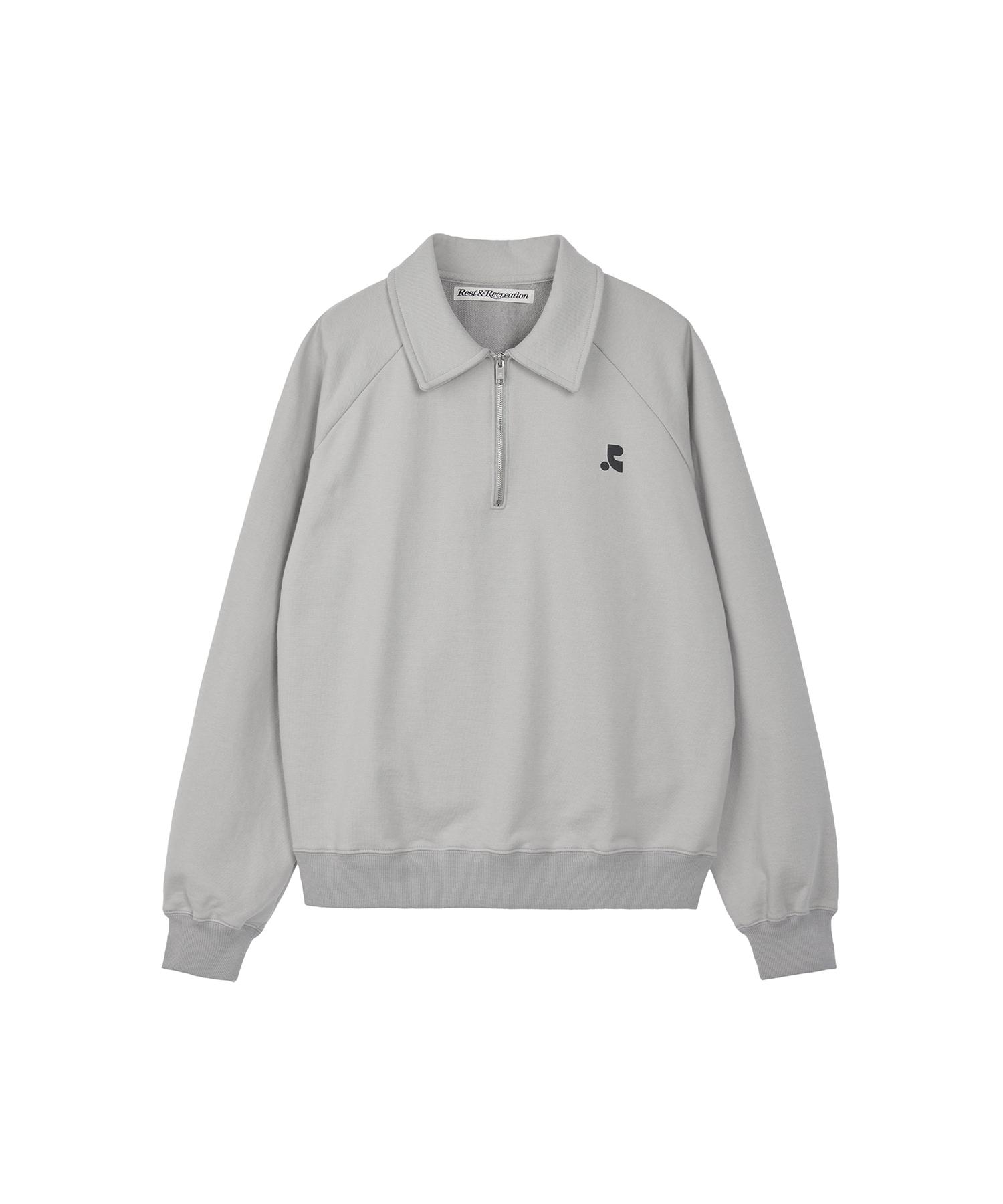 Rest And Recreation Collar Raglan Sweatshirt - Gray One