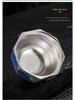 Sterling Silver & Ceramic Gilded Teacup - Kung Fu Style Master Tasting Cup Business Gift