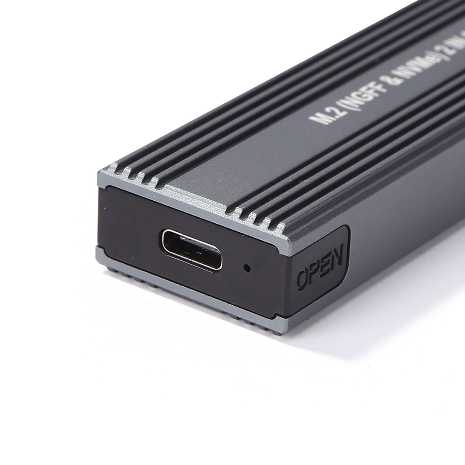 Case SSD M.2 NVMe Enclosure con ventola, 10Gbps USB 3.2 Gen 2 Case NVMe per NVMe PCIe M-Key /B+M Key(NON SUPPORTA SATA), Adattatore SSD M2 NVMe USB Supporta 2280/2260/2242/2230