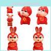 2023 New Year Chinese Style Red Rabbit Mascot Soft Plush Toy Doll Gift