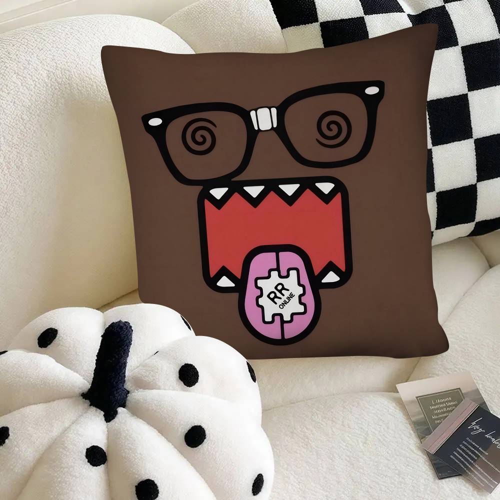 Cute Cartoon Domo-Kun Pillow Case Square Pillow Bedroom Sofa Leisure Comfort Cushion Car Home Decoration