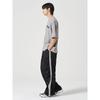 8SECONDS Light Nylon Contrast Elastic Waist Pants Black