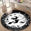 1PC Witch Moon Office Round Area Rug, Mat Suitable For Office, Under Office Chairs Bedroom Living Room Home Decor, Room Deco
