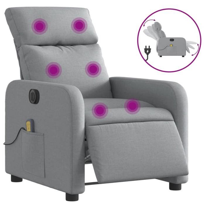 VidaXL Electric Reclining Massage Armchair, Relaxation Chair with Backrest, Seat with Armrests, TV Armchair of 3206690