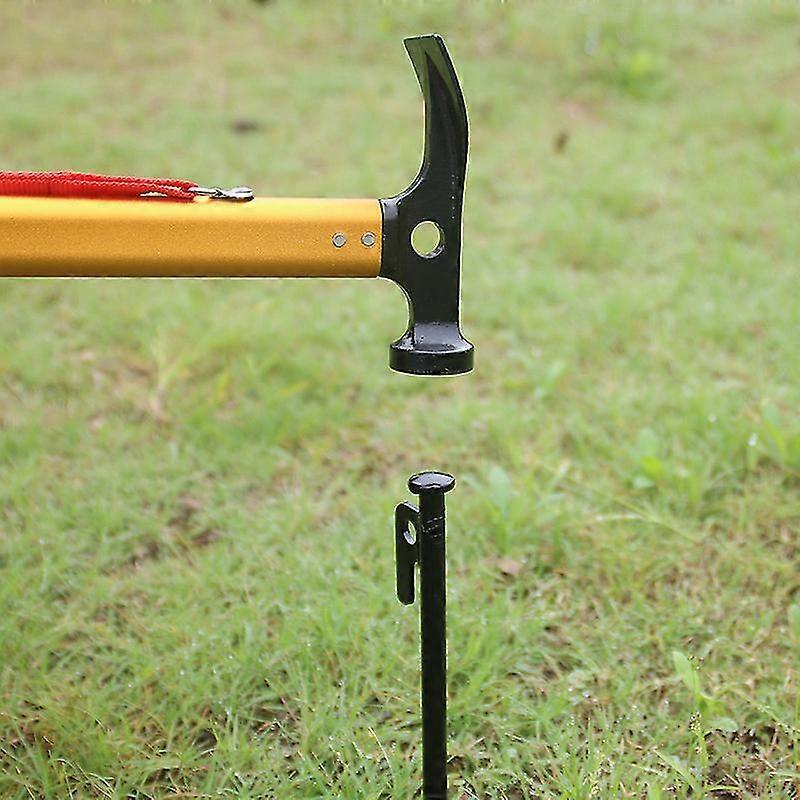 Camping Hammer, Multifunction Outdoor Camping Mallet Aluminum Tent Hammer Gold