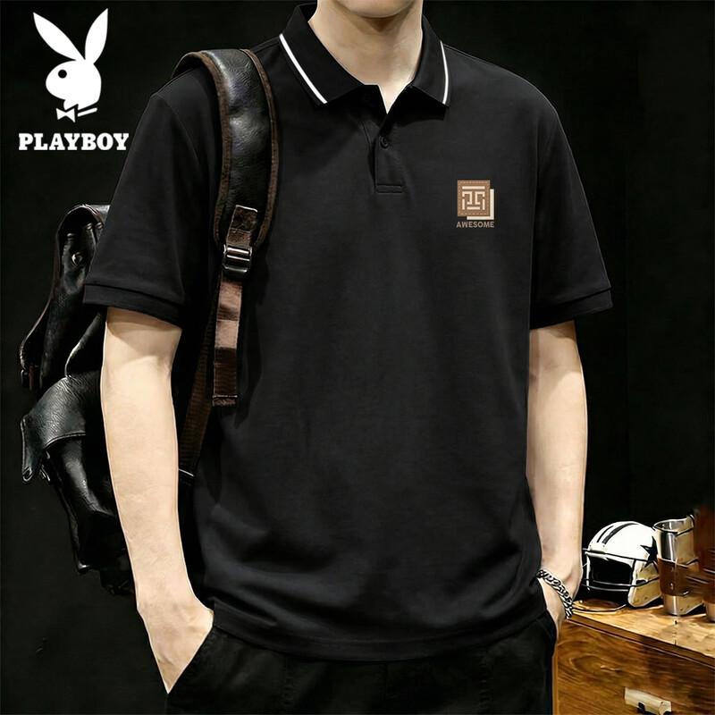 PLAYBOY Men's Summer Loose Fit Polo Shirt