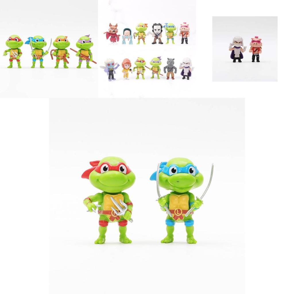 Adorable Set Of 12 Mini Raphael Ninja Turtles Pvc Figurines Perfect For Collectors