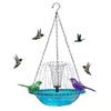 Solar Bird Baths Hangable Shower Bowl Solar Fountain For Bird Bath With Water Pump Birdbath For Outdoor Patio Garden Backyard